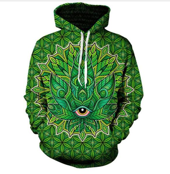 

fashion womens/mens harajuku style psychedelic funny 3d print casual crewneck hoodies plus size lm073, Black