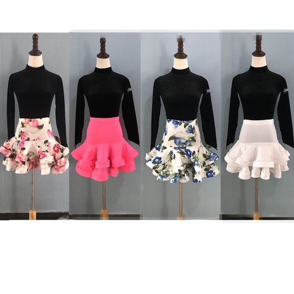 

customized latin dance dress for girls latin dress kids dance costumes skirt and practice wear salsa samba, Black;red