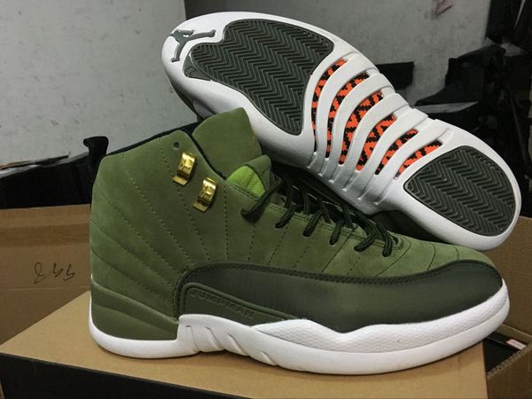 

New Arrival 12 Graduation Pack Release 12s CP3 CLASS OF 2003 Green Suede Basketball Shoes With Original Box 130690-301 40-47