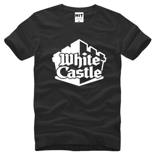 

white castle novelty printed t shirt men summer style short sleeve cotton men's t shirt casual tee shirt homme mens clothing, White;black