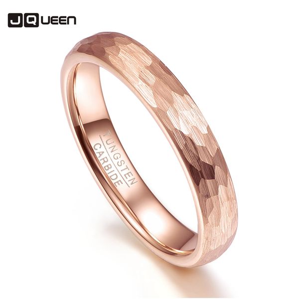 

anniversary rose gold geometric figure 4mm width men women rings tungsten carbide anillos para hombres wedding bands, Golden;silver