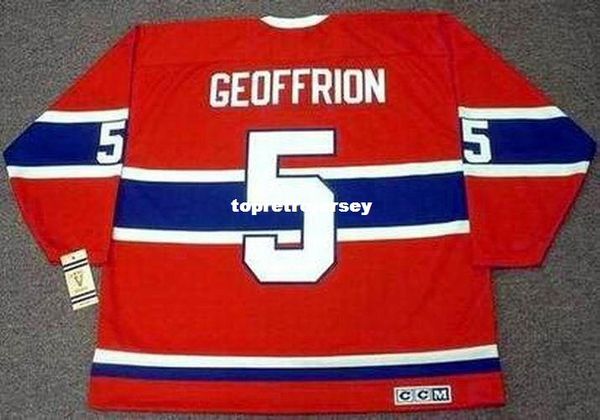 

wholesale mens bernard geoffrion montreal canadiens 1959 ccm vintage retro hockey jersey, Black;red