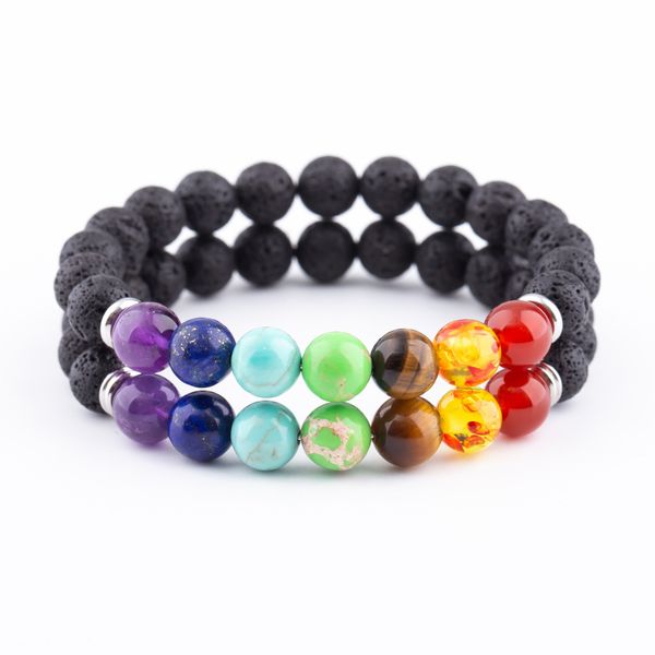 

пѬиѬодне 8 мм лава камен 7chakra бѬале иѬное мало диђзоѬ бѬале дл женин, Black