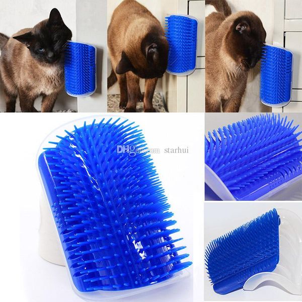 

pet cat self groomer grooming tool hair removal brush comb for dogs cats hair shedding trimming cat massage device with catnip wx9-53