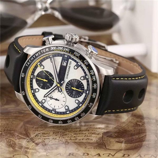 

2015 watch high watches sport style sale chronograph man steel stainless satch quality quartz wristwatch male mens 552 lrrhq, Slivery;brown
