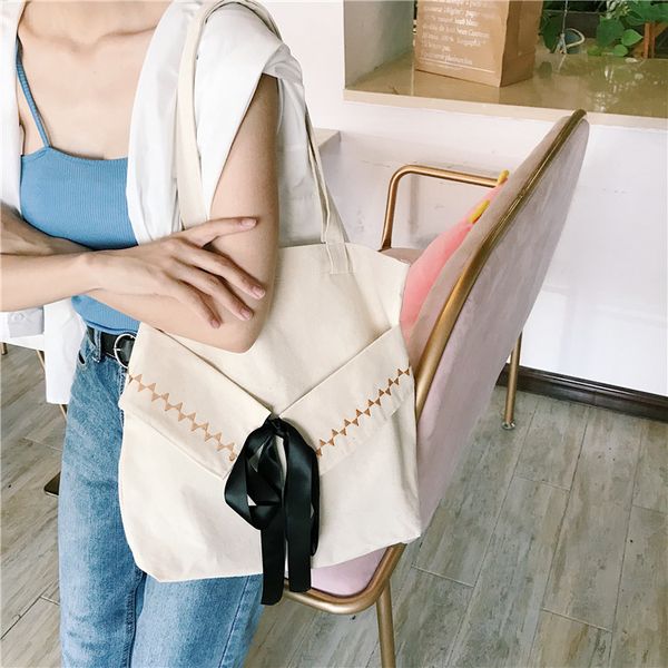 

raged sheep canvas environmental protection mom shopping bag fresh simple embroidery hight simple design healthy tote hand bag