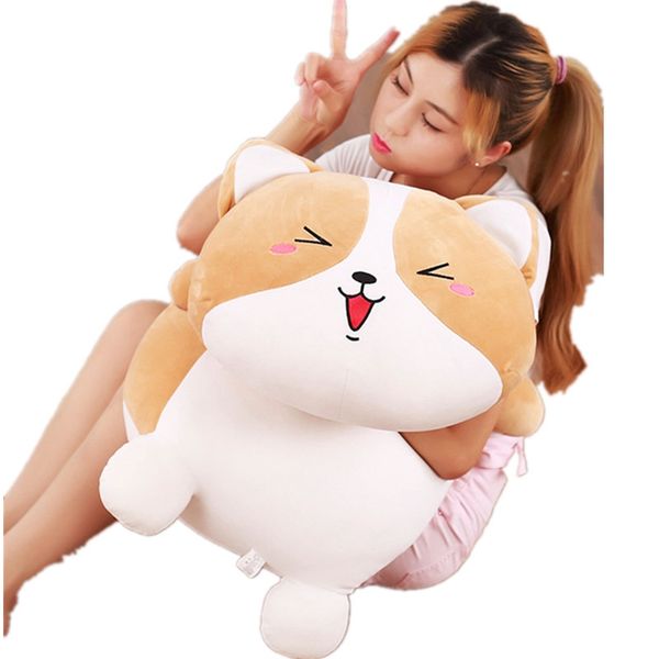 2019 Dorimytrader Cuddly Soft Anime Lying Shiba Inu Plush Toy Pillow Big Cute Stuffed Animal Dog Anime Doll For Boy And Girl 80cm Dy61942 From