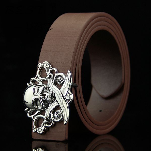 

new designer men's plate buckle belt smooth buckle belt korean version of casual, Black;brown