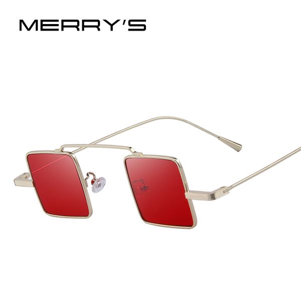 

merry's vintage women/men steampunk square sunglasses s'8084, White;black