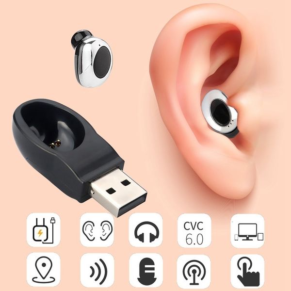 

Беспроводная связь Bluetooth 4.1 Скрытые наушники в ухо наушника магнит USB зарядное уст