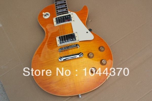 

2013 new arrival custom shop lp guitar natural wood color electric guitar ing