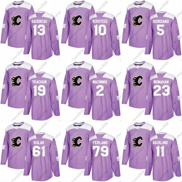 

2018 Fights Cancer Calgary Flames Jersey 61 Brett Kulak 26 Michael Stone 41 Mike Smith 33 David Rittich Custom Hockey Jerseys