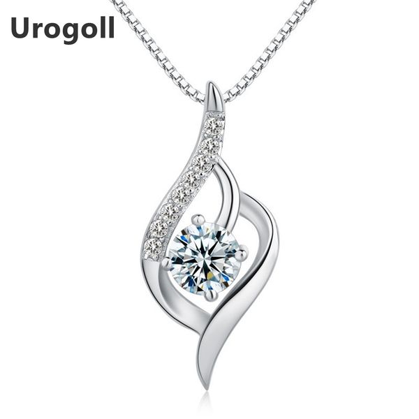 

wholesale fine jewelry 925 sterling silver necklaces pendants for women fine jewelry cz zircon necklaces for friends gifts