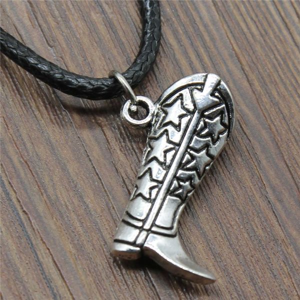 

wysiwyg 5 шт цепи кожи ожерелья ворота чокеровщика кулон ожерелье женщин высокие ботинки гравированные звезды boots ботинки 26x20x8mm n6-b14, Golden;silver