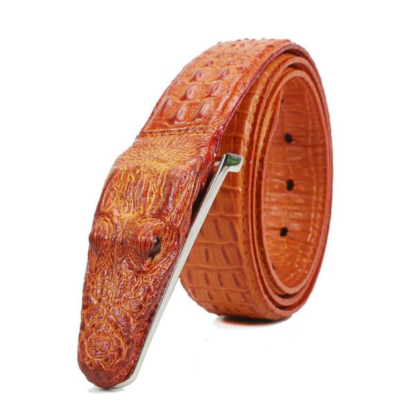 

3.5cm mens belts luxury leather designer belt men ceinture homme crocodile cinturones hombre 2018 women belts, Black;brown