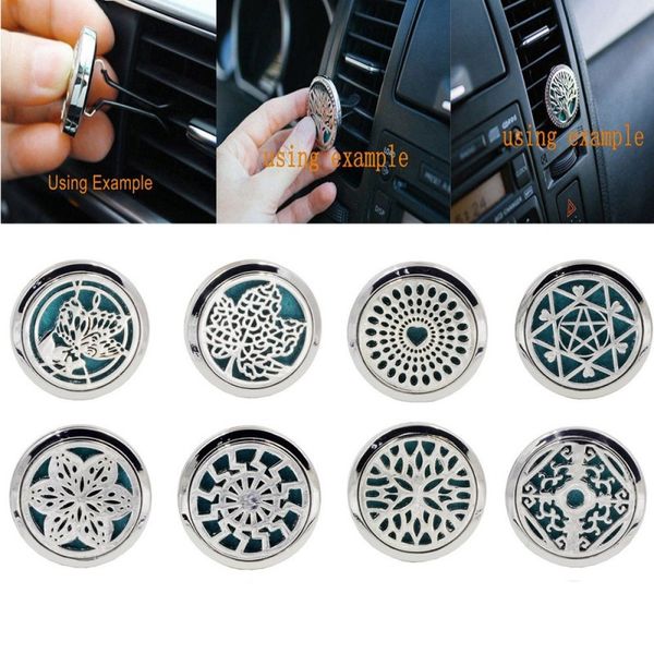 

tree life car perfume air freshener diffuser 10 style stainless car vent air freshener essential oil diffuser cary with refill pad