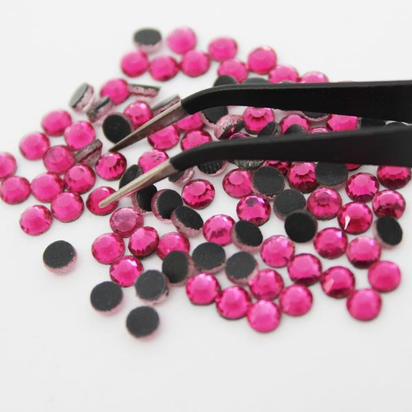 

rose ss20 machine glass material dmc ix rhinestones flatback glass for clothing decoration, Silver;gold