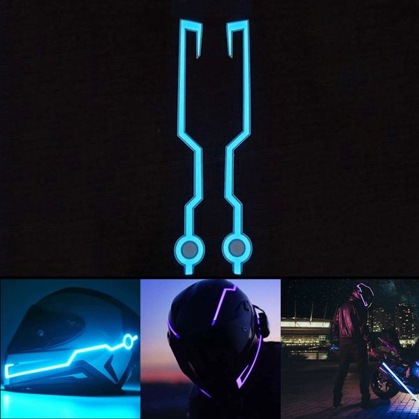 

2018 new motorcycle helmet light mode kit helmets night riding signal flashing lights stripe bar als88
