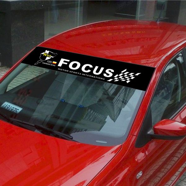 Auto Rear Front Windshield Reflective Banner Decal Sticker For FORD FOCUS SPORTS