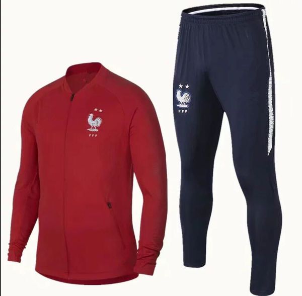 

2star 2018 Fr Soccer Jacket set GRIEZMANN Football Training Suit Top quality 18 19 Fr POGBA TrackSuit survetement Maillot Shirts uniform kit