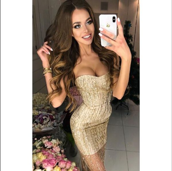 

2018 new arrival elegant 2018 gold strapless off shoulder sleeveless bodycon celebrity evening party bandage dress verano, White;black
