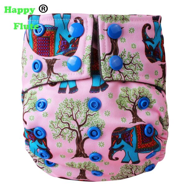 

happy flute newborn bamboo charcoal 4 layers bamboo cotton &microfiber sewn in inserts cloth diaper 1 pcs hipping