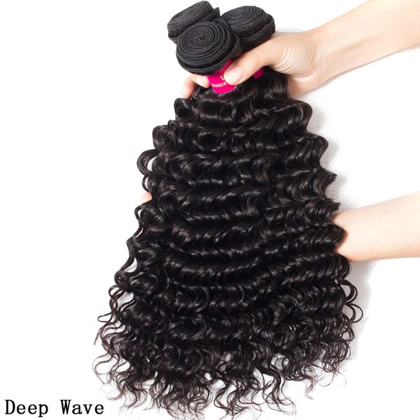 

9A Unprocessed Brazilian Straight Body Loose Deep Wave Kinky Curly Hair Weft Human Hair Peruvian Indian Malaysian Hair Extensions Dyeable