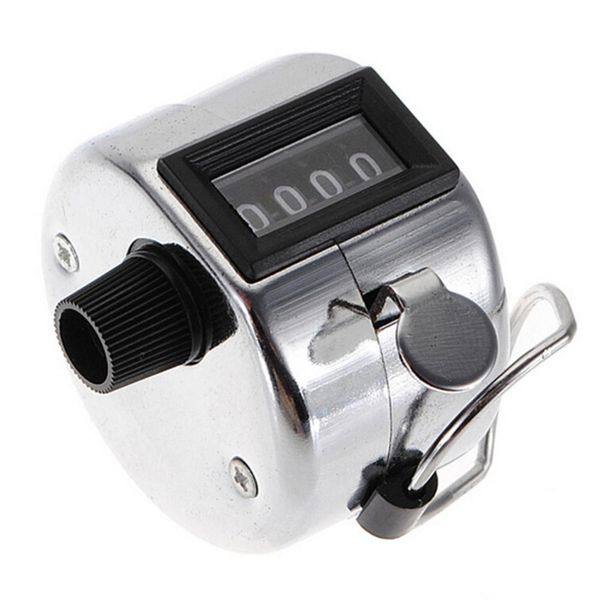 

promotion stainless metal mini sport lap golf handheld manual 4 digit number hand tally counter clicker silver