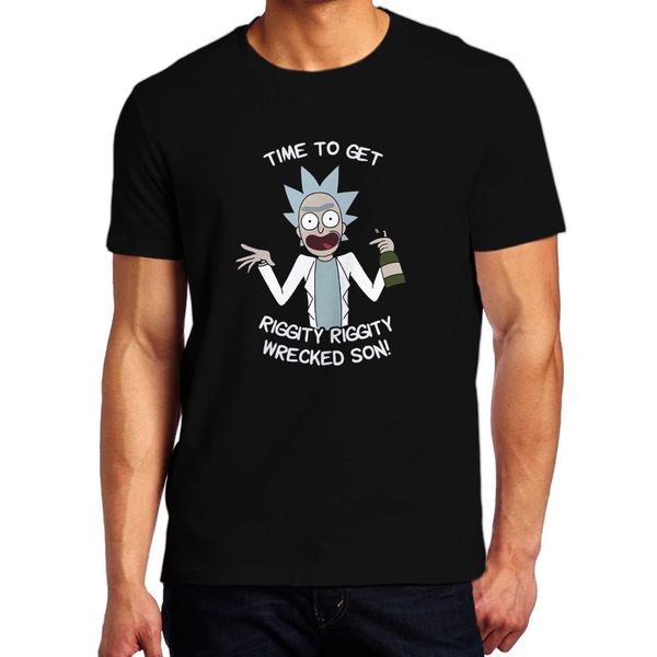 RICK AND MORTY ITS TIME TO GET RIGGITY RIGGITY WRECKED SON T SHIRT PH283 T-SHIRT