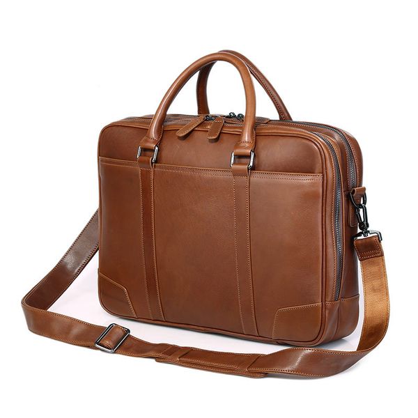 

cowhide leather briefcase men messenger bag business genuine leather laphandbag men's briefcase tote shoulder travel bag