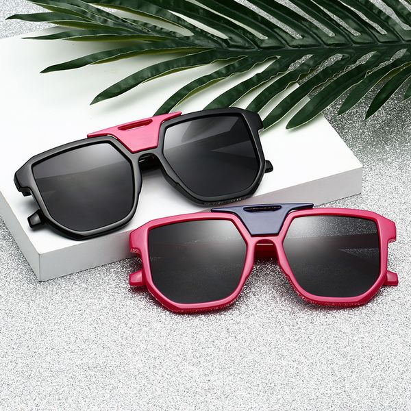 

new personality sunglasses women fashion color matching retro sunglasses brand uv400, White;black