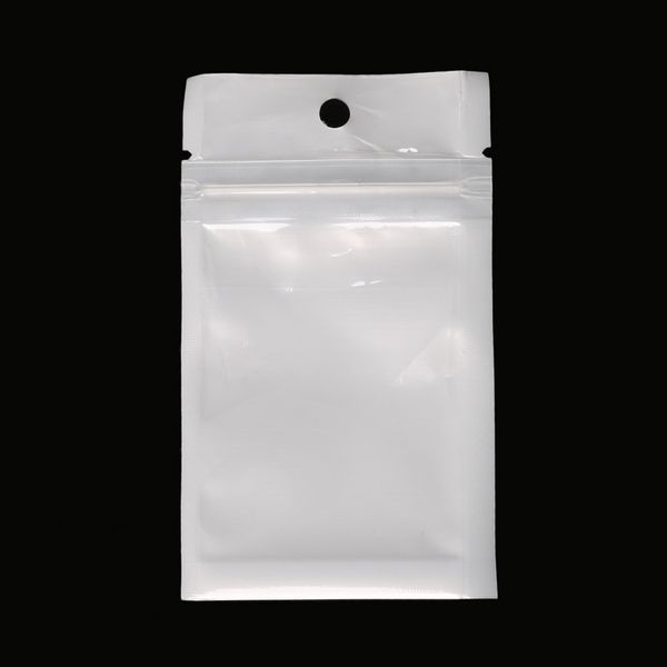 

Hot- Small 6*10cm White / Clear Self Seal Zipper Plastic Retail Packaging Bag, Ziplock Zip Lock Bag Retail Package W/ Hang Hole