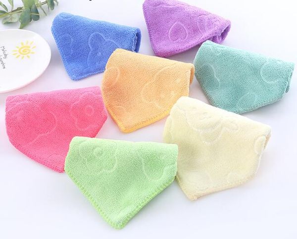 

microfiber square towel soft fiber face hand car cloth towel house cleaning towel multi colors 25*25cm