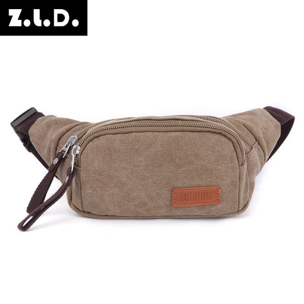 

women canvas waist bag men pack male soft shoulder bag for women belt phone money travel purse 8053-26