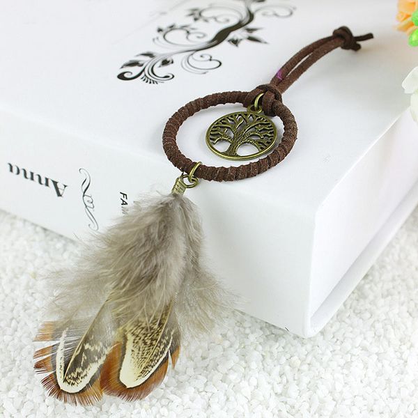 

copper dreamcatcher keychain pheasant fur dream-catcher key ring purse bag pendant accessorices key chain g265q, Silver