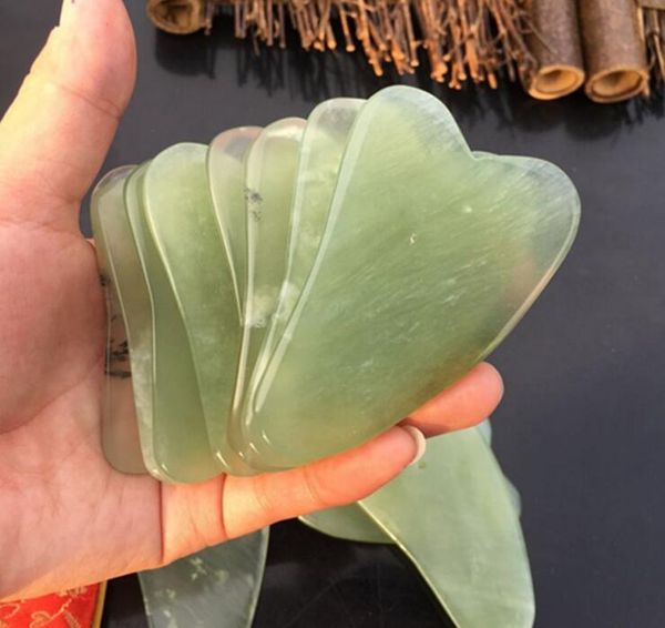 Naturais de Jade Gua Sha Cuidados Com A Pele Facial Tratamento de Massagem Jade Raspagem Ferramenta SPA Salon Fornecedor Beleza Saúde Ferramentas frete grátis