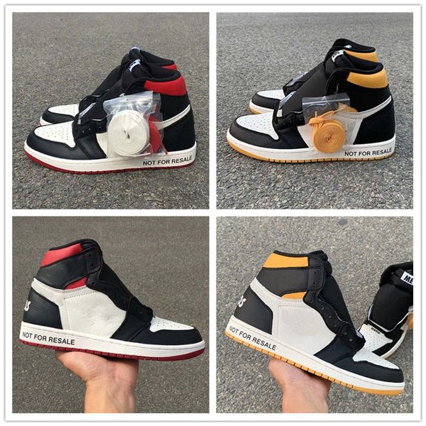 

TOP NRG Not For Resale Basketball Shoes 1s Black White Red Yellow Wear Me No Photos Unique Designer Mens Sport Sneakers