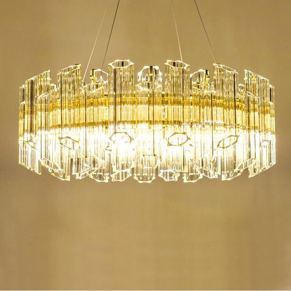 

Post-modern crystal chandeliers modern simple living room bedroom lights light design gold LED new restaurant chandeliers
