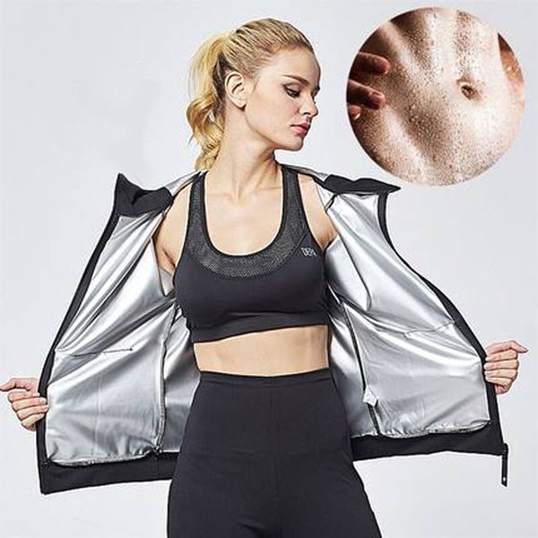 

women running sets female sauna suit set girl burn belly fat compression suit slimming body shaper pants and long sleeve jackets, Black;blue