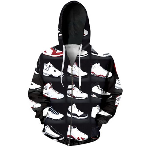 

Новая мода классическая обувь толстовки 3D печати мужская / женская толстовка с ка