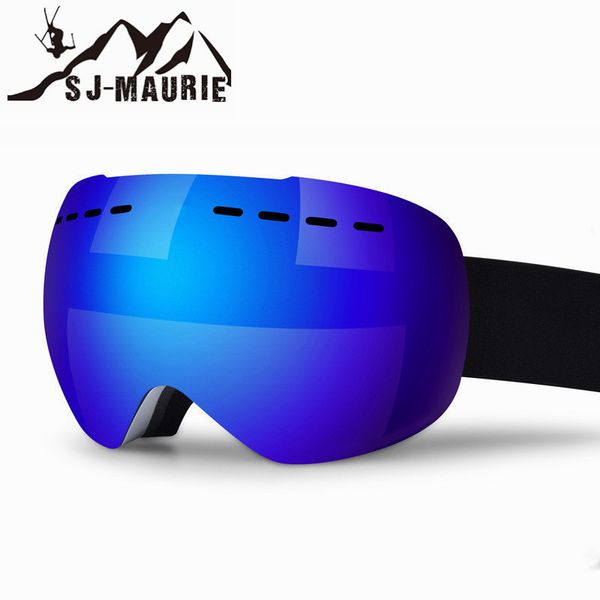 

2018 stylish ski goggles large spherical pc double layer lens anti fog uv400 snow glasses snowboard goggles spectacles sunglass