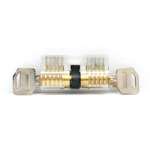 

Clear 5 Pin Double-Sided Euro Cylinder Practice Lock - Locksmith Training Practice Lock for Beginners
