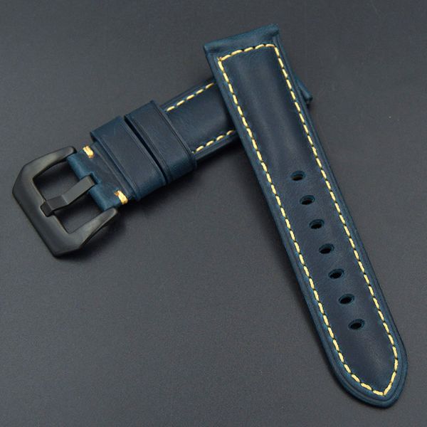 

20 22 24 26mm genuine leather watchbands men women watch band strap for belt stainless steel buckle for brand watch, Black;brown