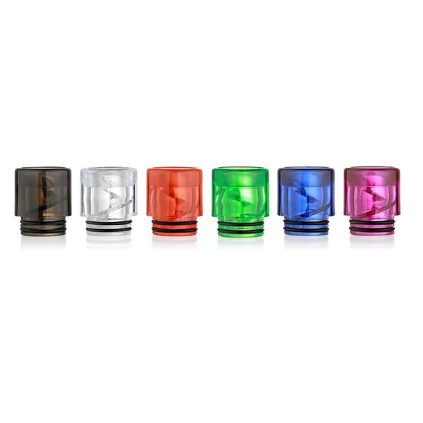 

Colorful 810 Thread Helical Spiral Drip Tip TFV8 Drip Tips for TFV12 Prince TFV8 Big Baby Tanks 528 RDA Vape Tanks