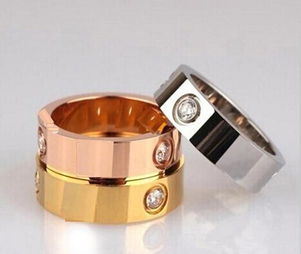 

6 мм титана стали серебро розовое золото Любовь кольцо золото кольцо золото кольц