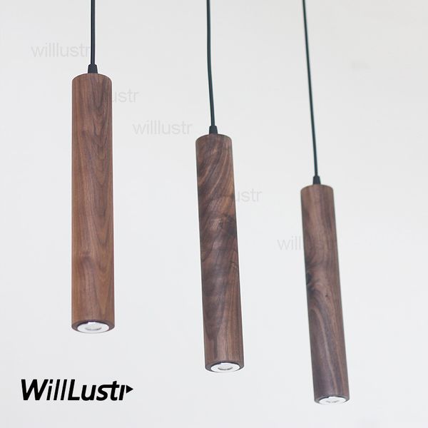Деревянный подвесный свет маятник фитинг натуральный ореховый орех буки Плафонд минималистский подвеска