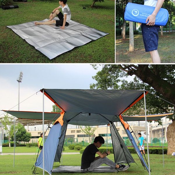 

200*200cm/200*150cm double-sided aluminum foil outdoor camping mat eva foam waterproof moisture proof picnic pad for tent