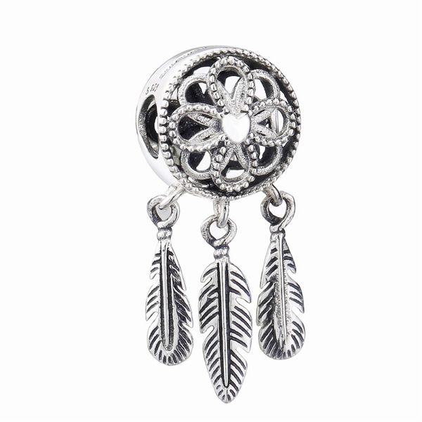 

2018 Autumn Authentic 925 Sterling Silver Spiritual Dream Catcher Dangle Charm Beads Fit Pandora Charms Bracelet DIY Jewelry Making