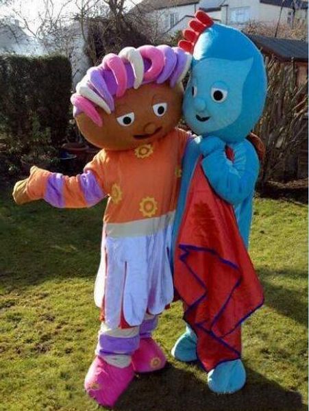 

2018 discount factory sale iggle piggle & upsy daisy in the night garden mascot costume classic cartoon halloween outfit dress, Red;yellow