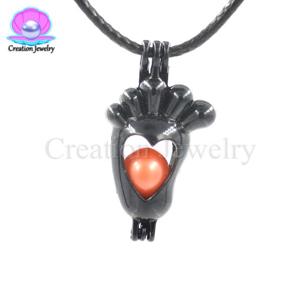 

2018 new design black pearls cages lockets for jewelry diy gun/mermaid/tigger/rabbit essential oil disperser, Silver